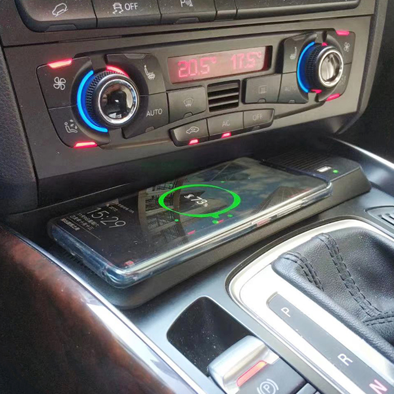 Car wireless charger 15w charging holder phone charger charging pad trim for Audi A4 B8 B9 A4 Allroad A5 S5 RS5 Q5 SQ5