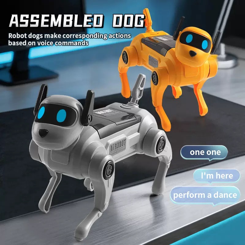 AI new DIY assembly programming remote control walking electric electronic dancing mechanical dog companion smart