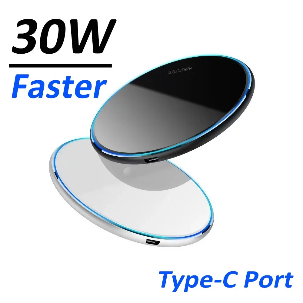 LED Night Light Wireless Charger Stand Pad For iPhone 16 15 14 13 12 Pro Max Samsung S25 S24 Xiaomi Quick Fast Charging Station
