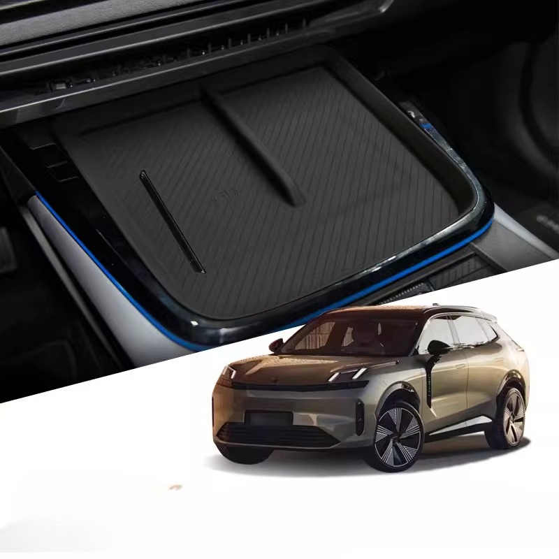 For LYNK&CO 08 Car wireless charging silicone pad armrest box compartment storage box