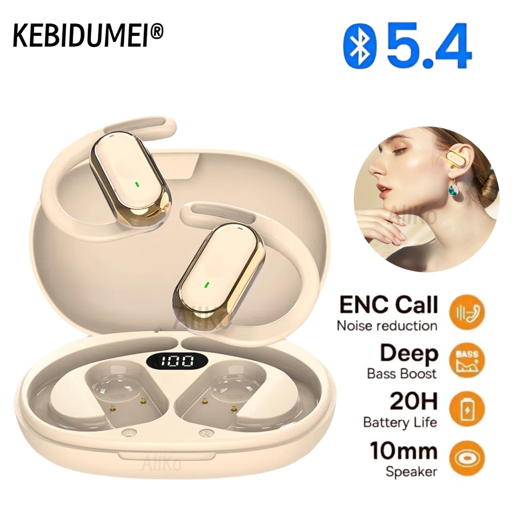 Wireless Headphone Bluetooth Headset Smart Adjustable Touch Sports Waterproof Earbuds Stereo Music Earphone For All Smartphone