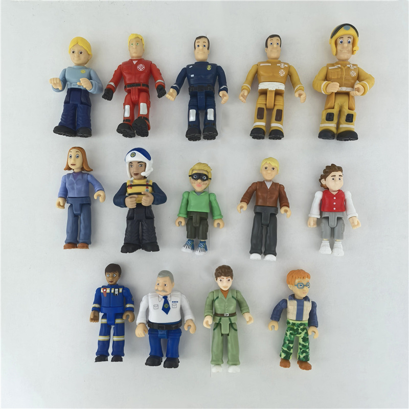 Fireman Sam Action Figure Firefighter Rescue Dog Rare Limited Collection Model Figurine Xmas Toy Gift for Young Lady Men