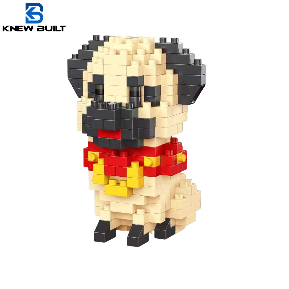 Knew Built Super Mini Dogs French Bulldog Building Blocks Toys Kit: Schnauzer, Teddy, Husky, Adorable Desk Decorations, Gift