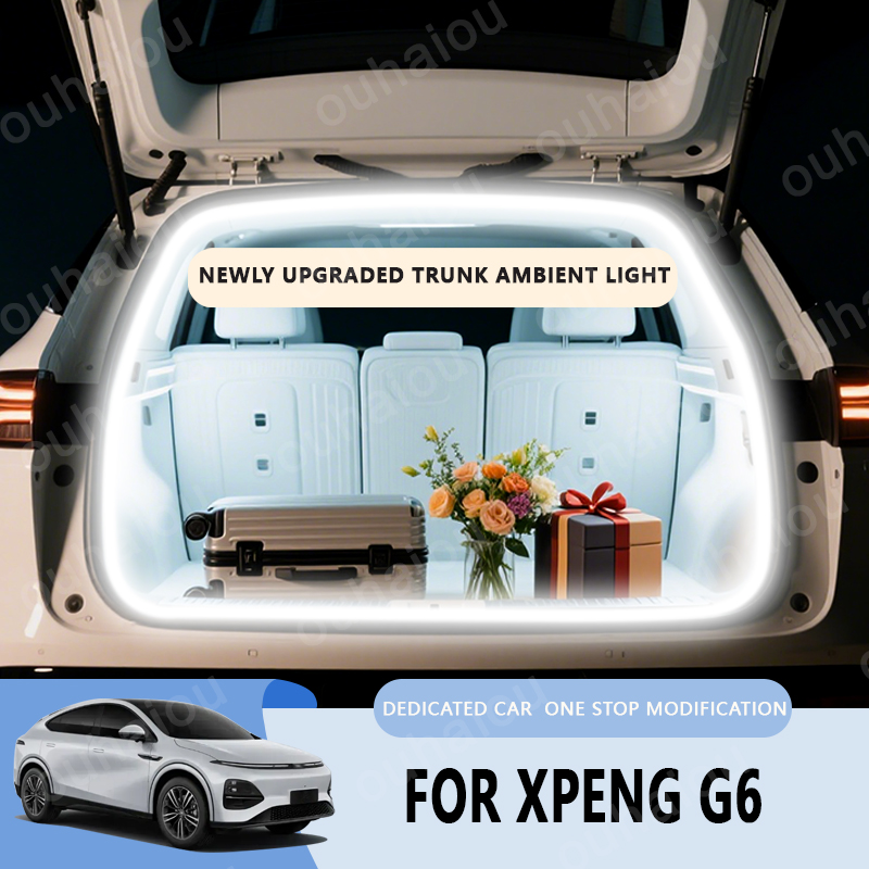 For XPeng G6 Mona M03 P7 G7 X9 trunk light modification light Atmosphere lights White warm white Rear Trunk LED Light Bar