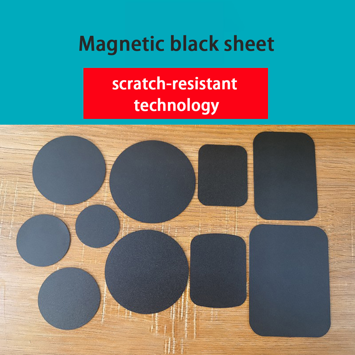 Magnetic Sheet, Black 2/4 Piece Set, Ultra-Thin Stainless Steel Magnetic Patch, Black Metal Backing with Strong Adhesive, Phone Case, Supports Wireless Charging, Car Mount, Compatible with Universal Conversion, Universal Magnetic Phone Holder Accessory, Sensor Iron Sheet, Durable Scratch-Resistant Magnetic Phone Pad, Tablet Desktop Phone Holder Magnetic Sticker, Suitable for Magnetic Charging, Navigation, and All Smartphones