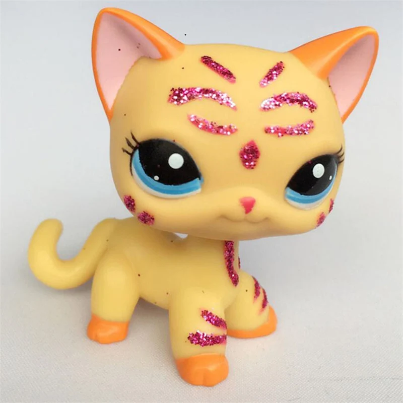 Rare Pet Shop lps Action Figure Toy Stand Small Short Hair Cat Old Original Dog Dachshund Shepherd Great Dane