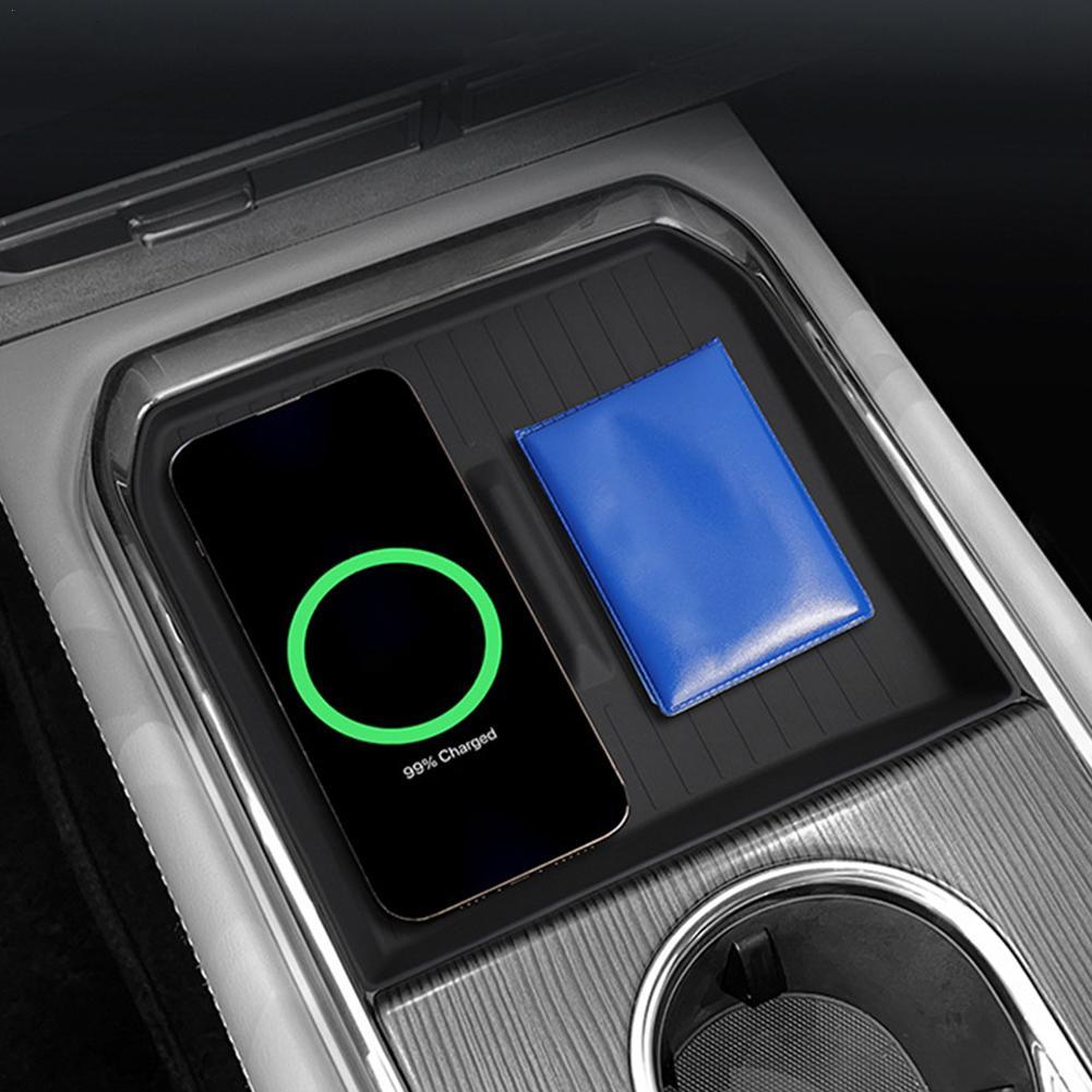 For MAZDA EZ6 6e 2025 Center Console Tray Mat Silicone Pad Interior Accessories Wireless Charging Non Slip Storage Organizer Pad