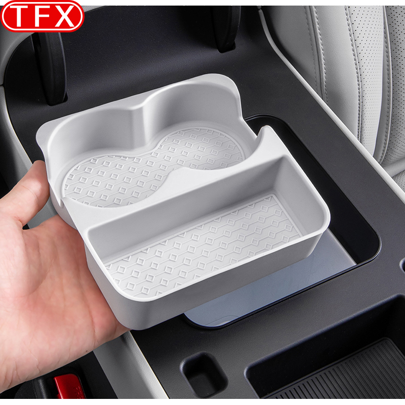 For BYD Leopard Titanium 7 2025 2026 Car Styling Central Control Silicone Water Cup Holder Pad Wireless Charging Pad Accessories