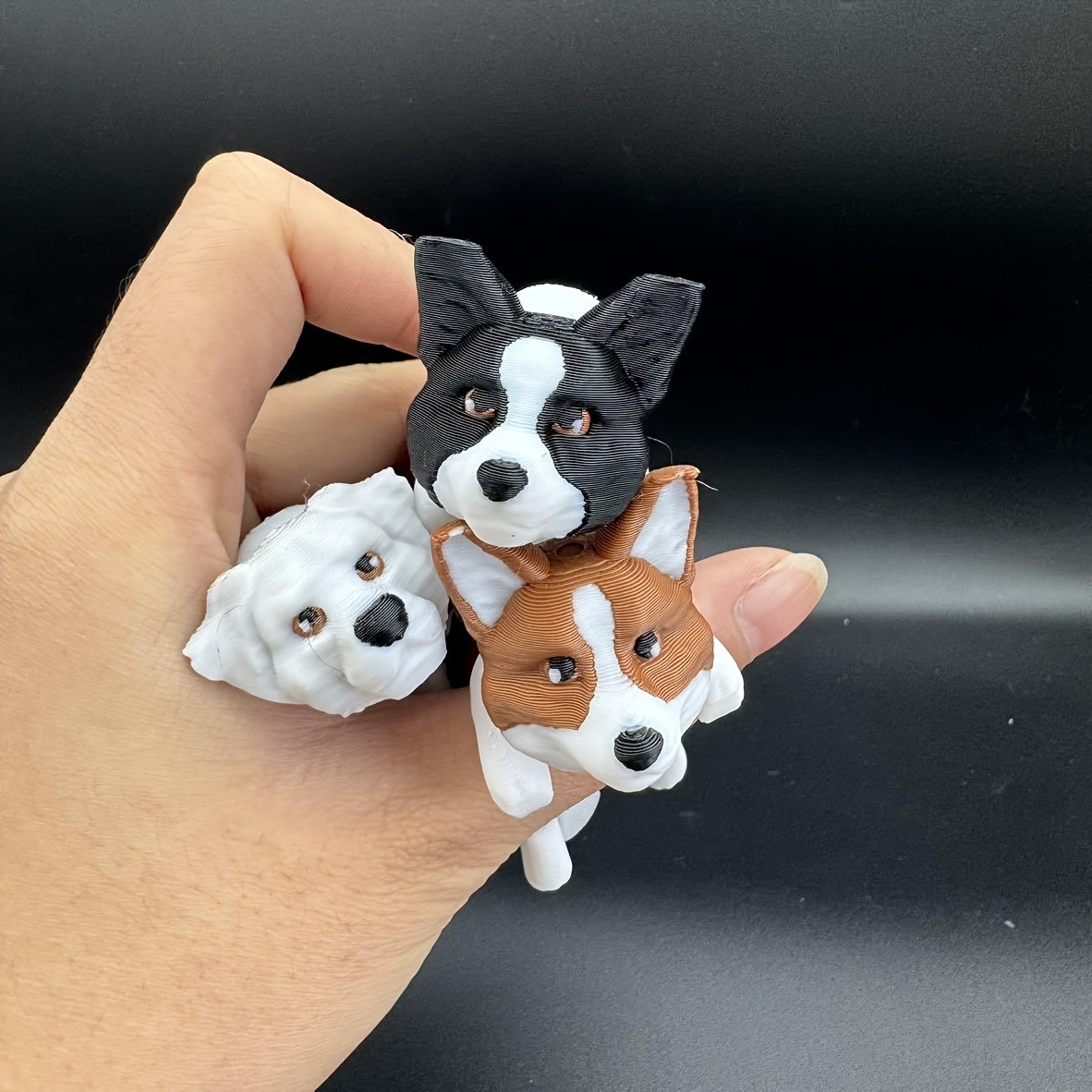 Cute Corgi Sherry Dog Series 3D Printing Figures Multi-joint Movable Simulation Animals Ornament Home Accessories Kids Gift Toys