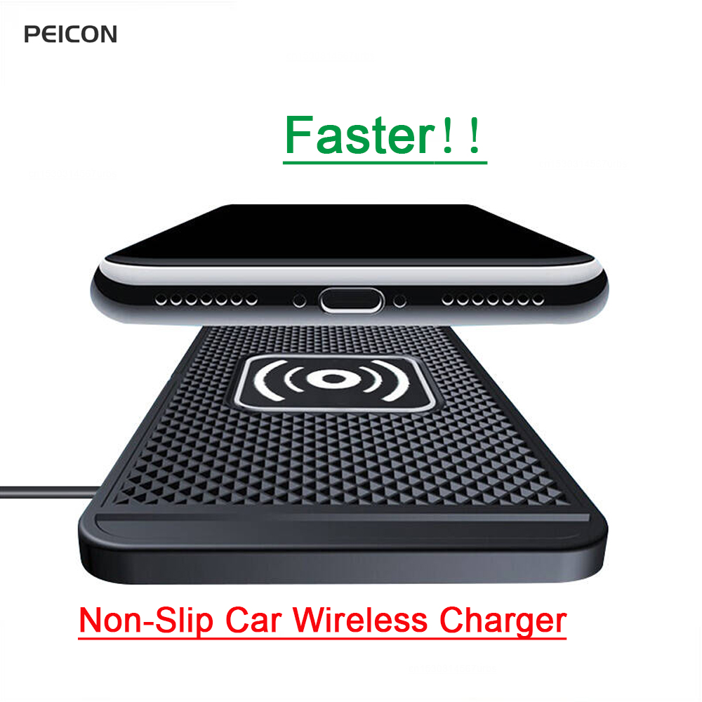 Car Wireless Charger Non-Slip Pad Silicone Fast Charging Wireless Charger for Car for IPhone 15 14 Xiaomi Huawei Samsung S23 S22