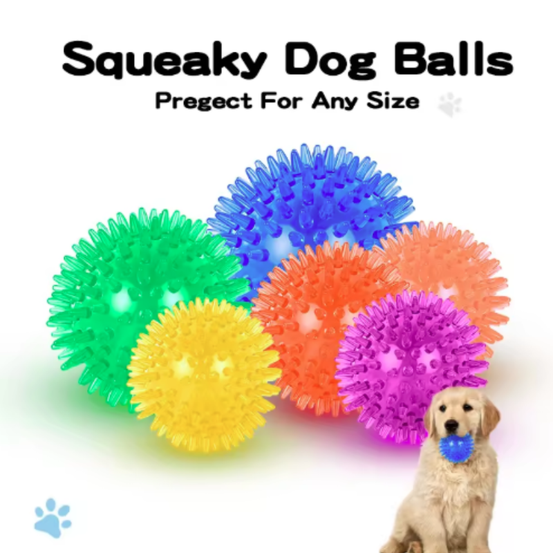 Squeaky Puppy Big Dog Ball Chew Toy for Small Medium Dogs Teeth Cleaning Pet Accessory Ideal for French Bulldogs Corgis