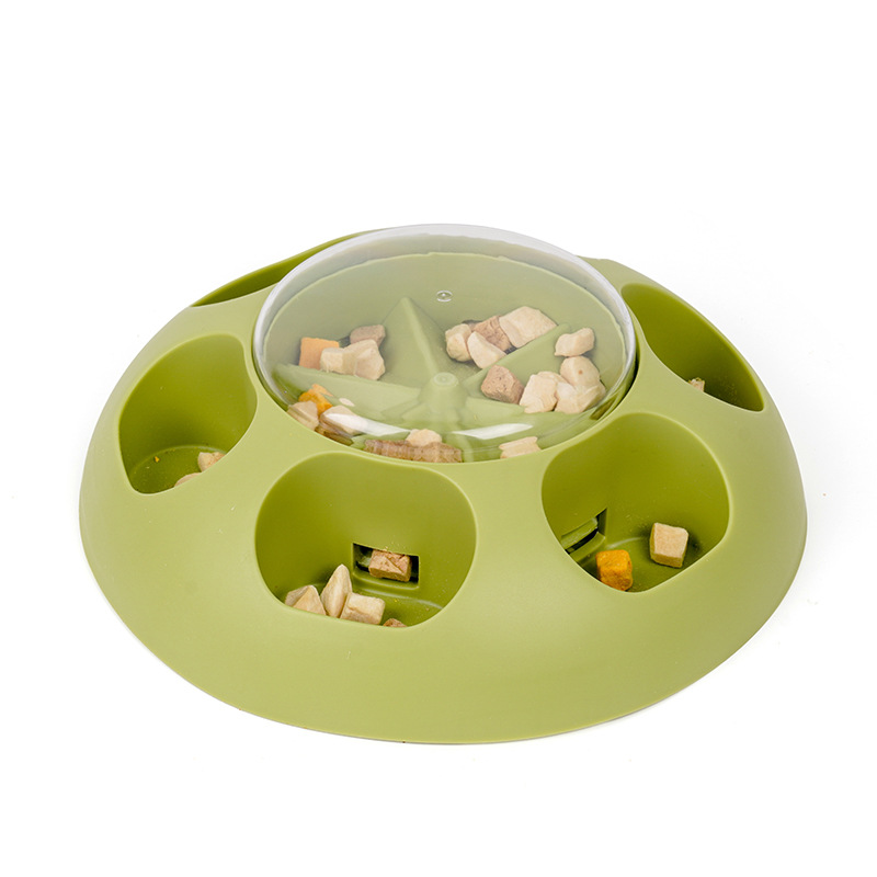 Cross-Border Fun Eco-Friendly Pet Bowls & Feeders New Automatic Press Dog Cat Training Toy Solid Camping Dog Food Dispensing Toy