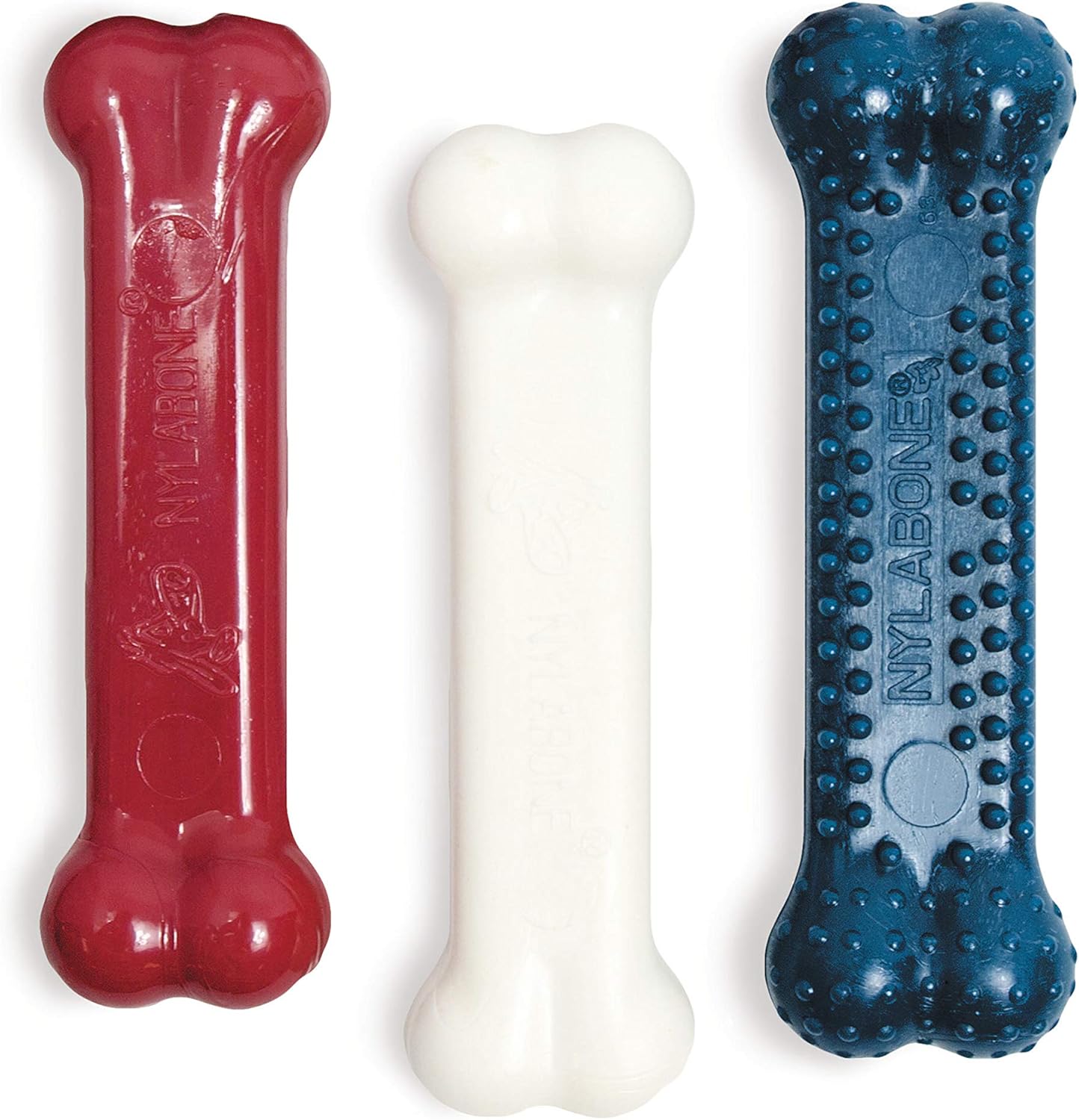 Durable Dog Chew Toys for Aggressive Chewers, Chicken Bacon Peanut Butter Flavor, Small Dogs Up to 25 Ibs, 3 Pack