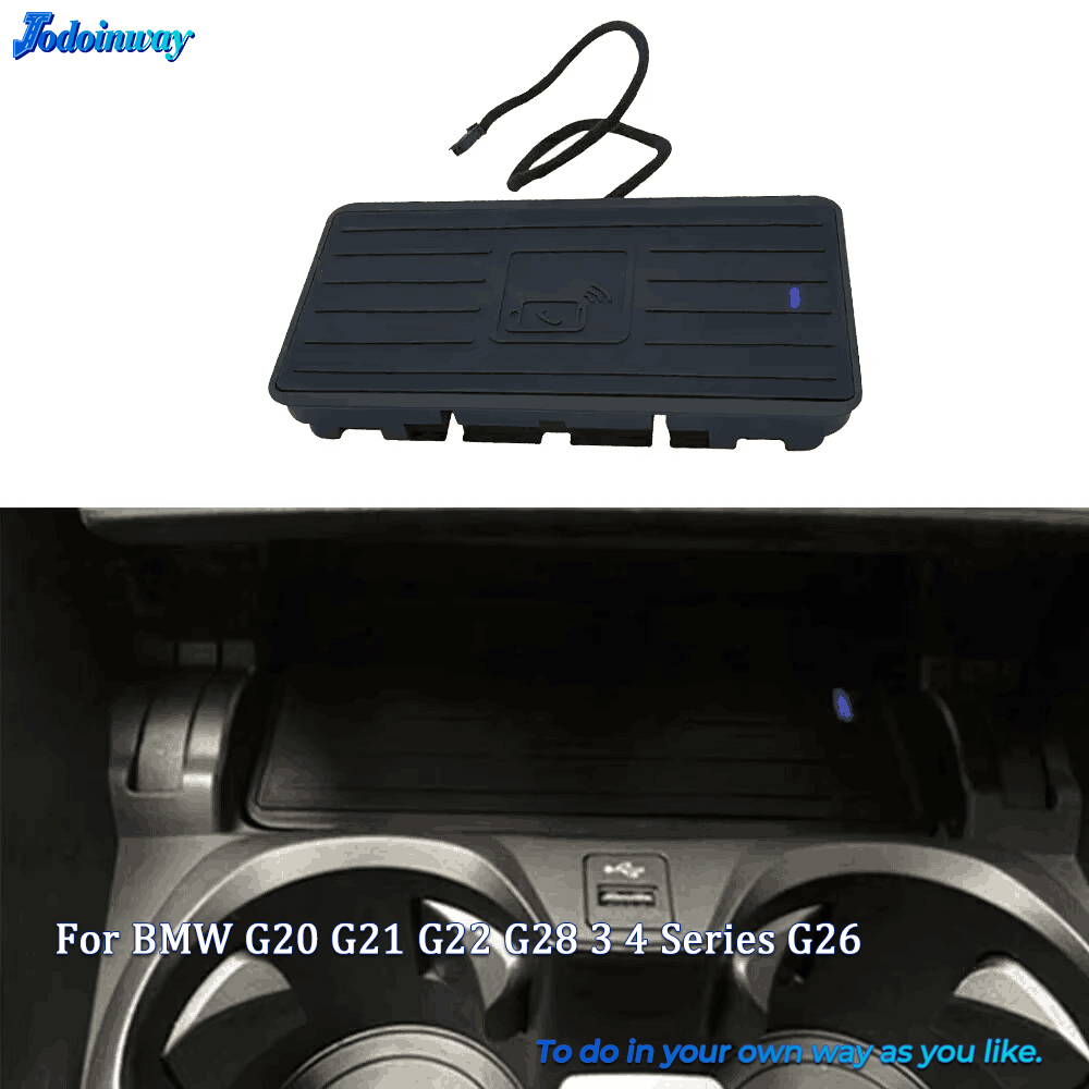 Car Wireless charging pad For BMW 3 Series G20 G21 G28 2019 2020 4 series G26 Fast phone charger mobile holder Mount Interior
