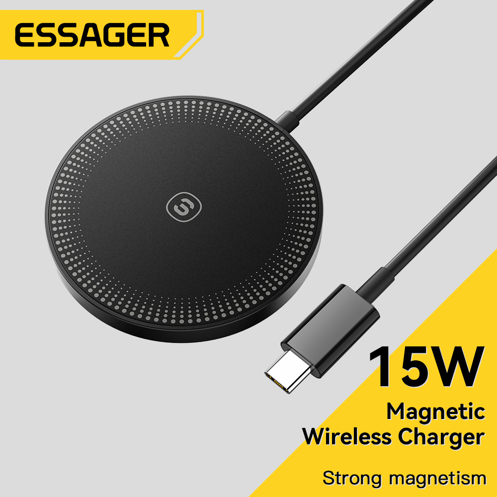 Essager 15W Magnetic Qi Wireless Chargers Fast Charging for iPhone 14 13 12 Pro Max PD Fast Charging For Xiaomi Pad Adapter