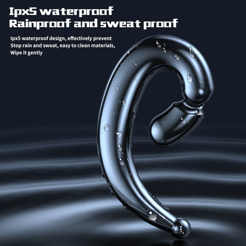 Bone Conduction Earhook Bluetooth Single Earphones Hifi Stereo Sports Businessports Headset Waterproof Noise Reduction Earbuds