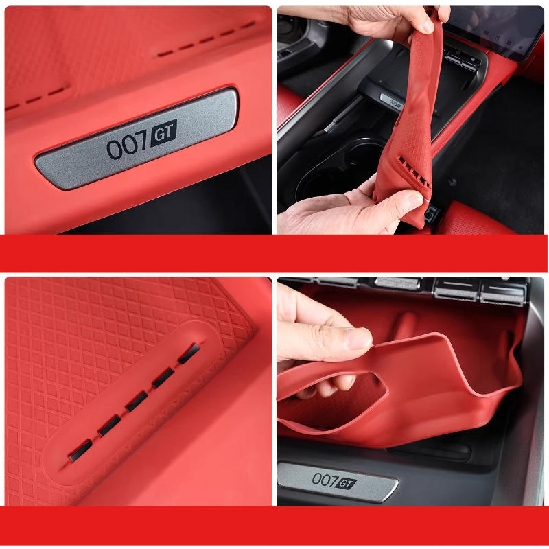For ZEEKR 007GT Central Control Wireless Charging Silicone Pad Anti-skid, Waterproof and Scratch-proof Protective Pad Interior