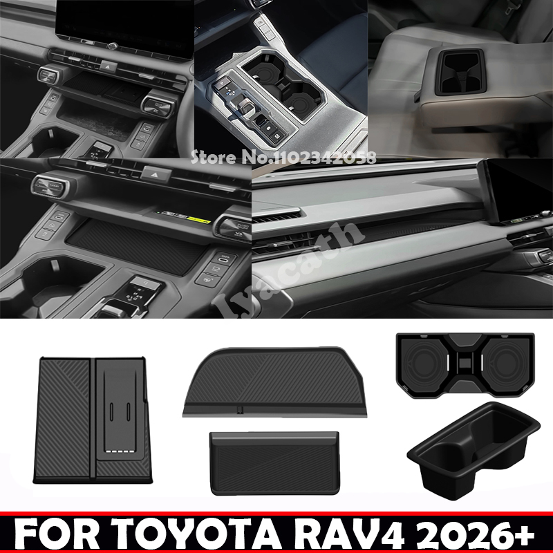 RHD FOR TOYOTA RAV4 RAV 4 2026 2027GR sport interior silicone pad Wireless charging Copilot tray front rear water cup holder pad