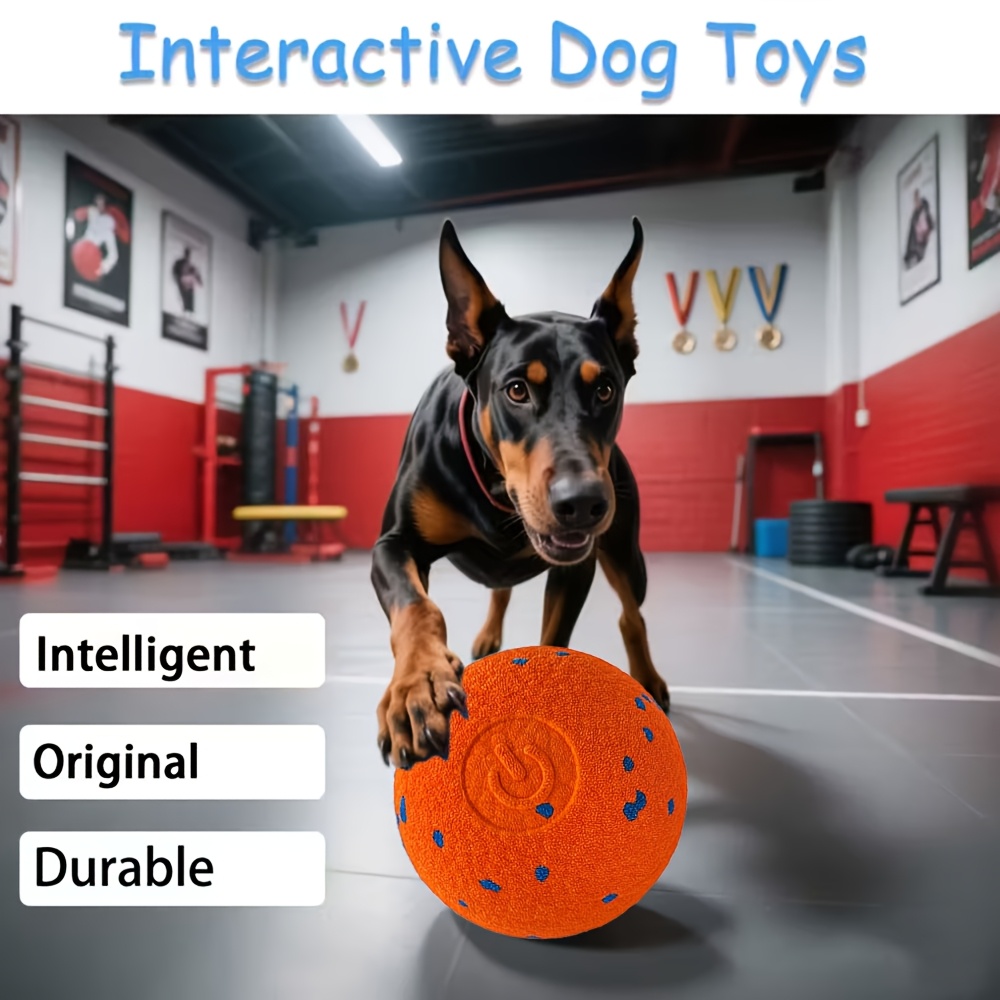 1/2pcs Intelligent Interactive Dog Toy with Automatic Movement, Bouncing, And Rotating Functions, Made of E-TPU Material, USB
