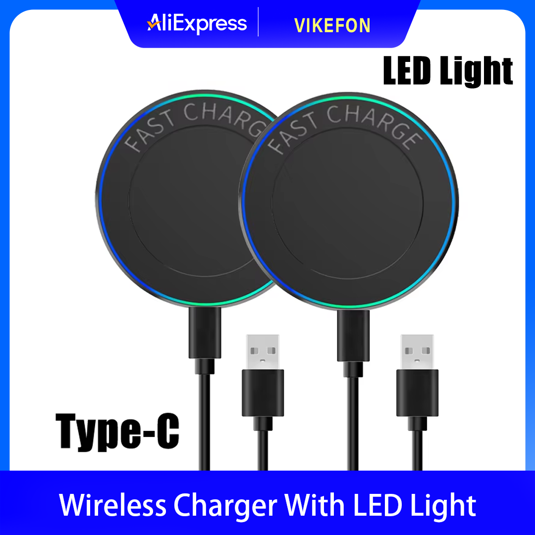 Portable Mini Desktop Wireless Charger Stand Pad For iPhone 17 16 15 14 13 12 Pro Max Samsung S25 Xiaomi Fast Charging Station
