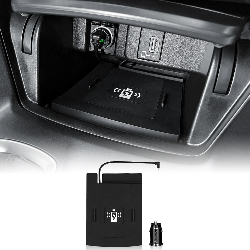 Car Wireless Charger Pad Stable Fast Charging For Honda Accord 2018-2022 Center Console Storage Box Cover Decoration Accessories