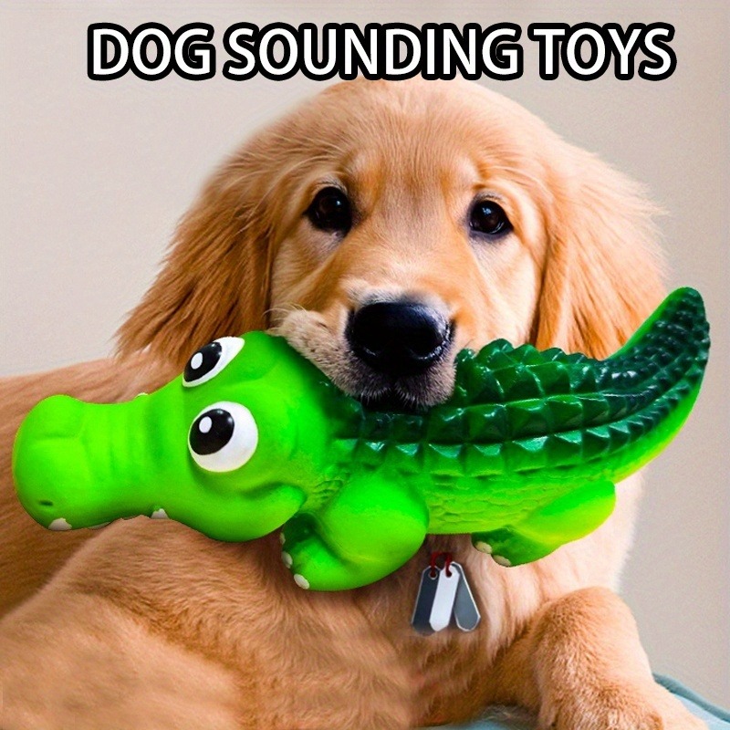 Durable Latex Chew Toy for Aggressive Bite Shark Dog Squeaky Ball Loud Crunching Noise Teeth Cleaner Molar Toys Puppy Weaning