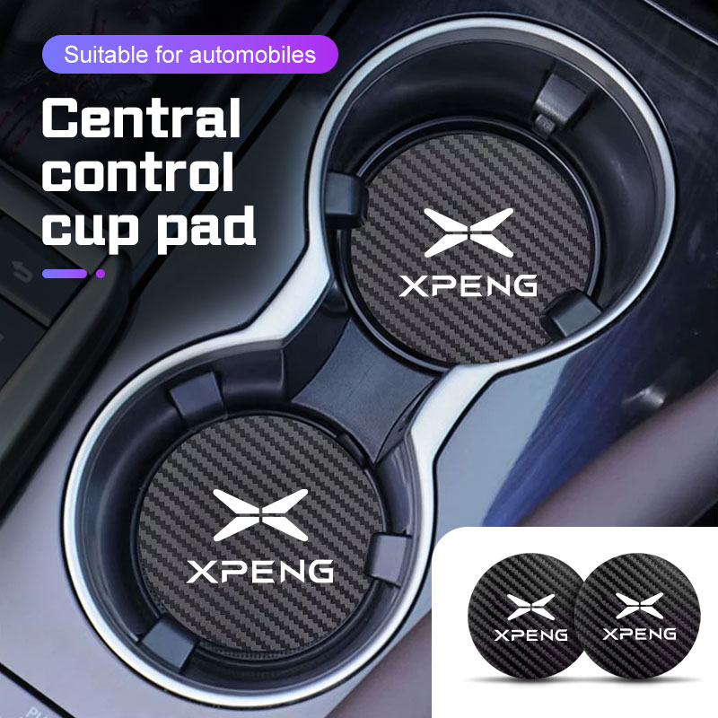 Car Interior Leather Coaster Pad Water Cup Mat Accessories Mat For Xpeng g6 Xiaopeng P7 G6 G3 G3i G9 P5 X9 X2 N5 F30 H93 Beta