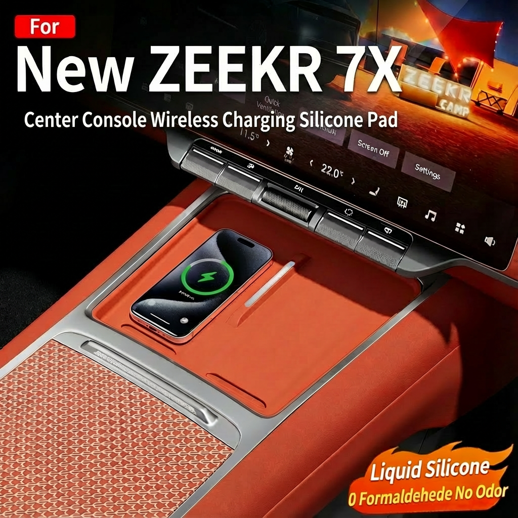 Wireless Charging Mat for NEW 2026 ZEEKR 7X Non-Slip Center Console Protector Pad Silicone Anti-Scratch Car Accessories
