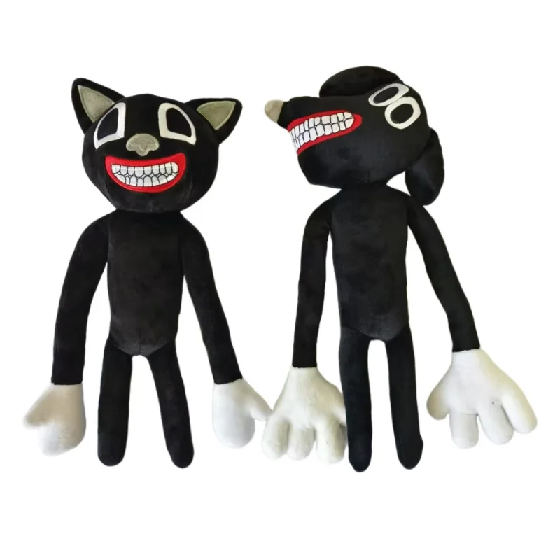 32cm Bendable Siren Head Plush Toy Black Cat$Dog Soft Toy Horror Character Stuffed Animal SirenHead Toy for Boys Birthday Gifts