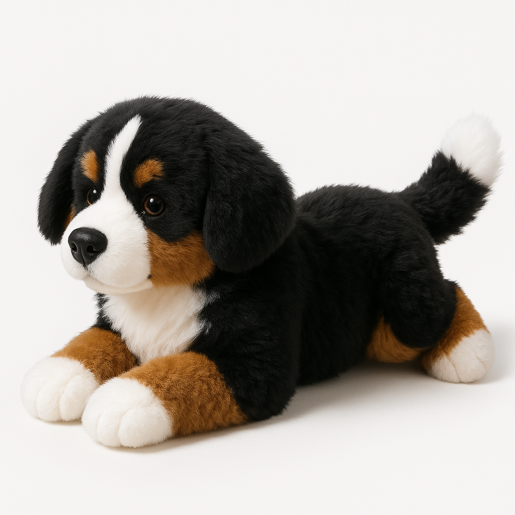 13-inch Bernese Mountain Dog Plush Toy - Super Realistic Simulation Dog Doll Soft and Cute Pet Pillow Children's Gift Birthday C
