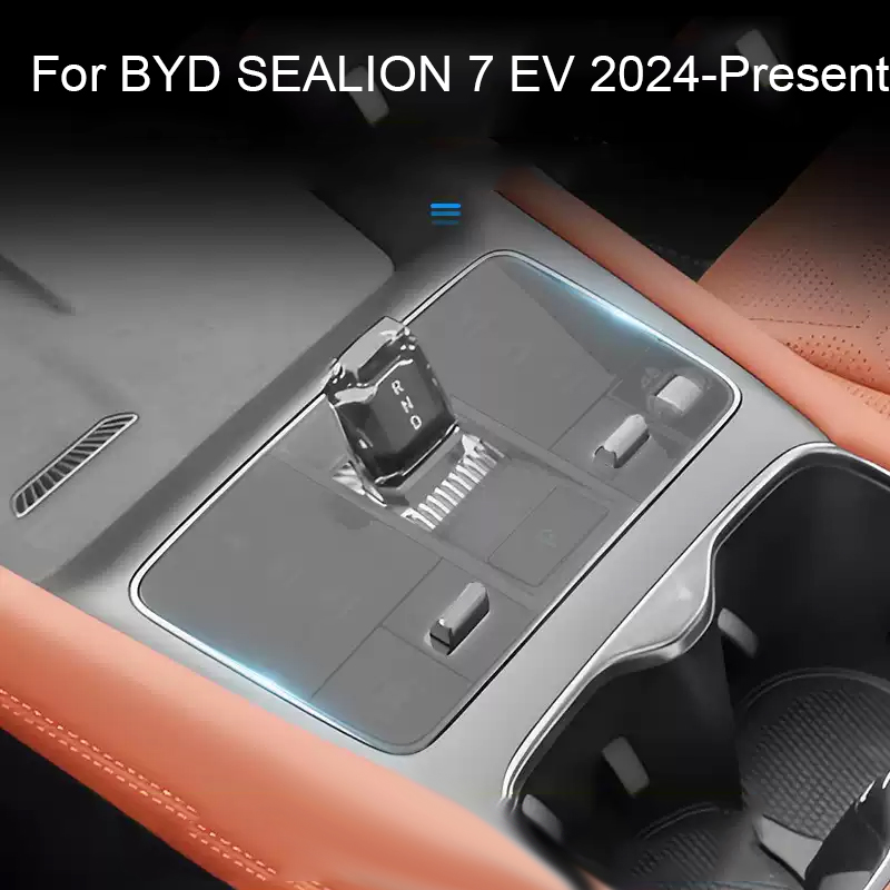 Car Interior Gear Panel Cover For BYD SEALION 7 EV 2024-2026 LHD Inner Door Storage Box Windows Lift Panel Wireless Charging Pad