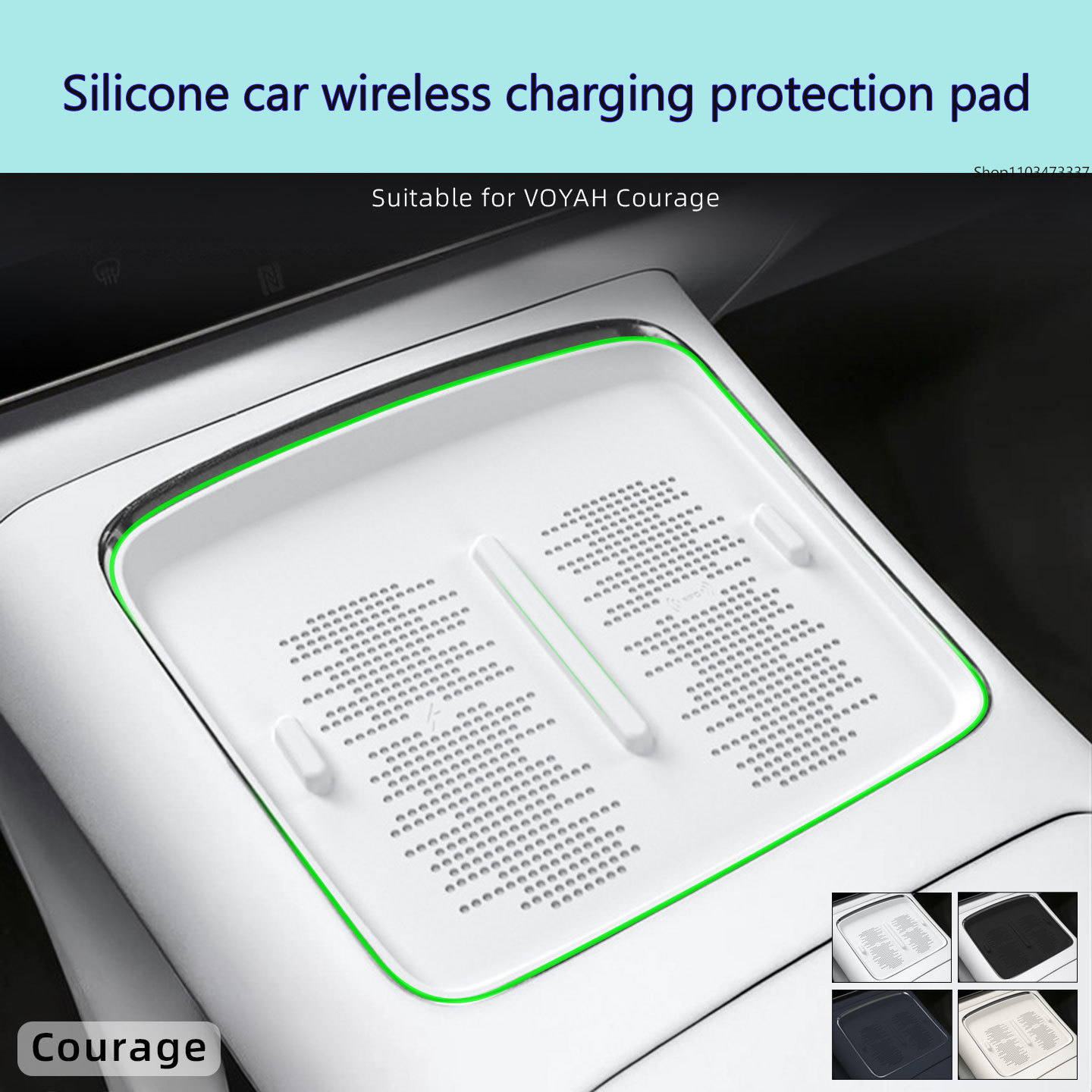 For 25 models of Voyah COURAGE silicone wireless charging pad, center console phone mat, interior trim, and accessory components