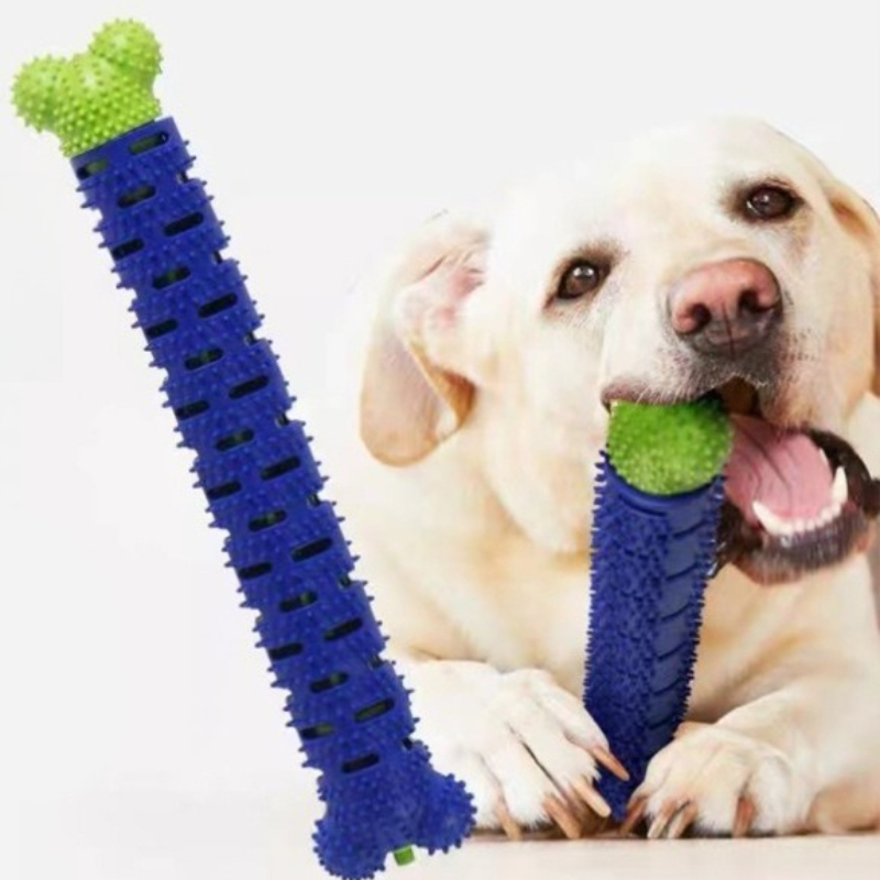 1Pcs Pet Chewing Toys Oral Hygiene Dog Toothbrush Durable Portable Silicone Dog Teething Toys Pet Teething Stick Dog Toy