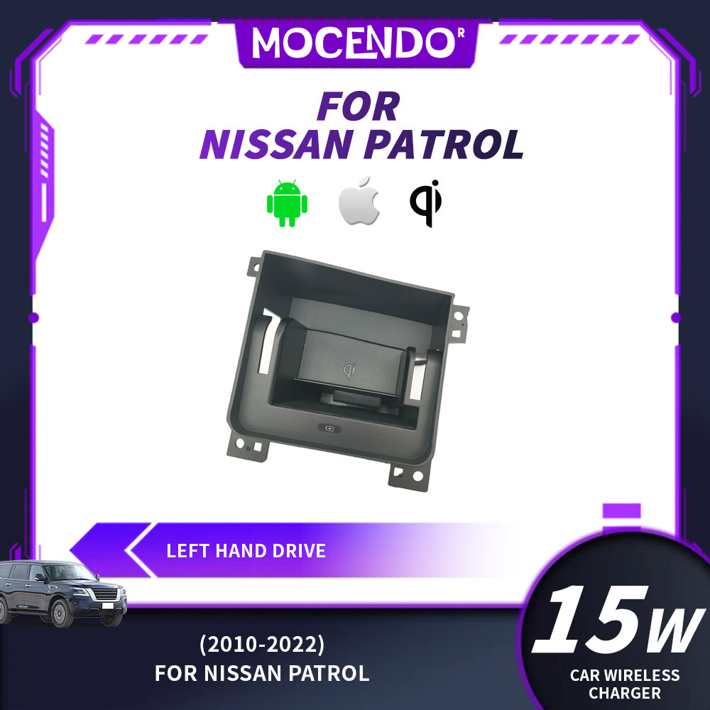 Car Wireless Charger Pad for Nissan Patrol Y62 2010-2022 Universal Fit for Xiaomi iPhone - Vehicle Mount Charging Accessory