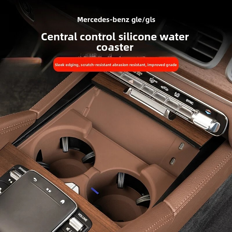 Water cup holder and wireless charging pad for Mercedes 24-2025GLE W167 350 v167 coupe gls x167 450 500e 350d trim  accessories