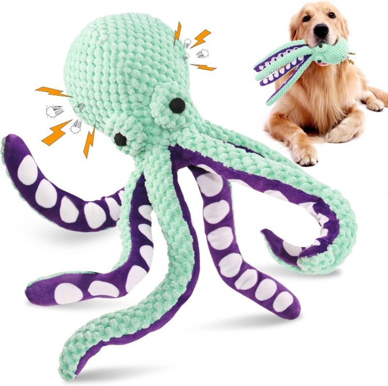 Large Squeaky Plush Dog Toy, Soft Fabric Chew Toy for All Dog Sizes, Training Reward & Gift