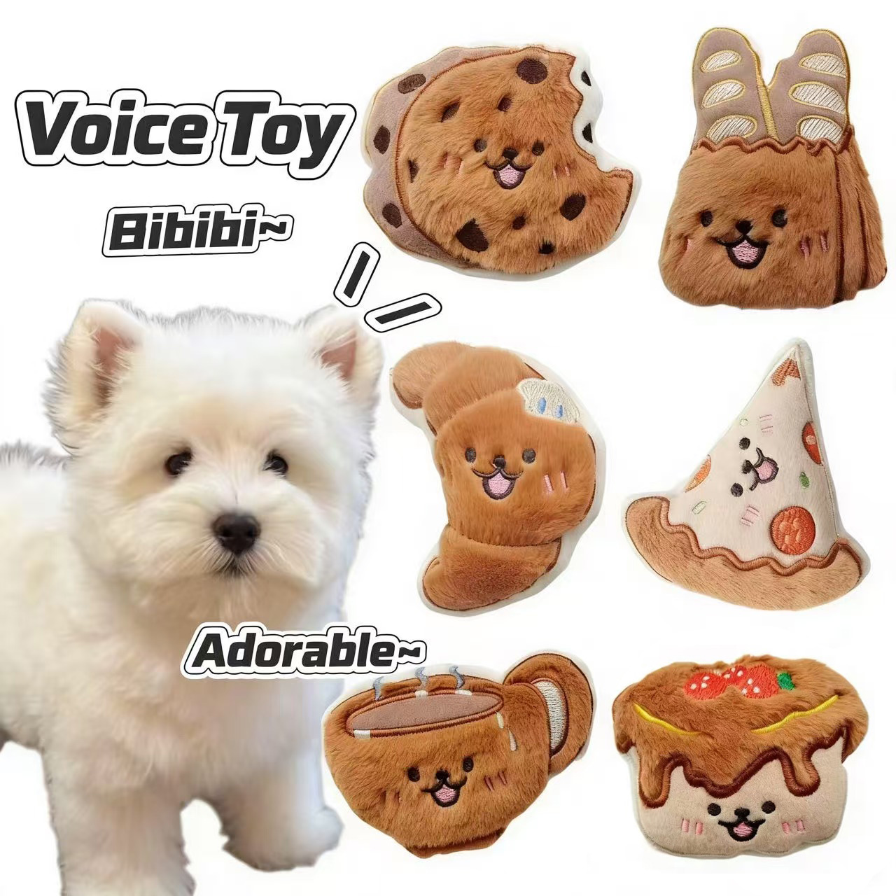 Plush Squeaky Dog Toys for Small Breeds, Teeth Cleaning Chew Toy for Maltese, Schnauzer, Bichon โ Cute Puppy Companion Pet Toy