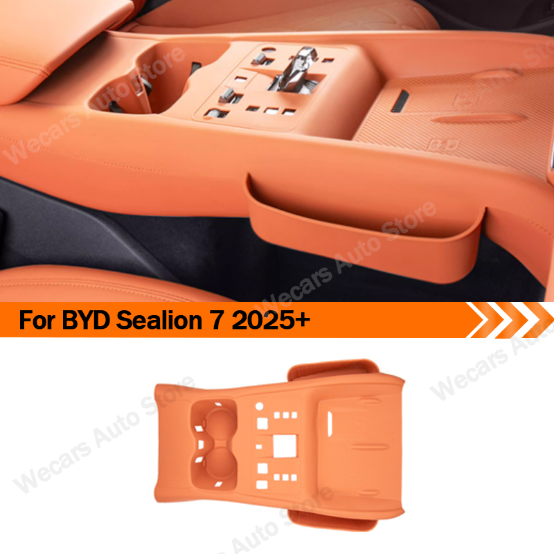 For BYD Sealion 7 2025+ Centre Console Gear Shift Integrated Full Cover Wireless Charging Protective Pad Interior accessories