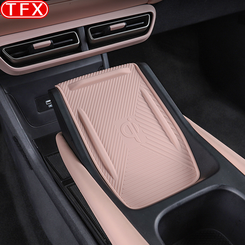 For BYD Seagull Dolphin Mini 2024 Car Central Control Wireless Charging Silicone Pad Water Cup Pad Water Cup Base Accessories