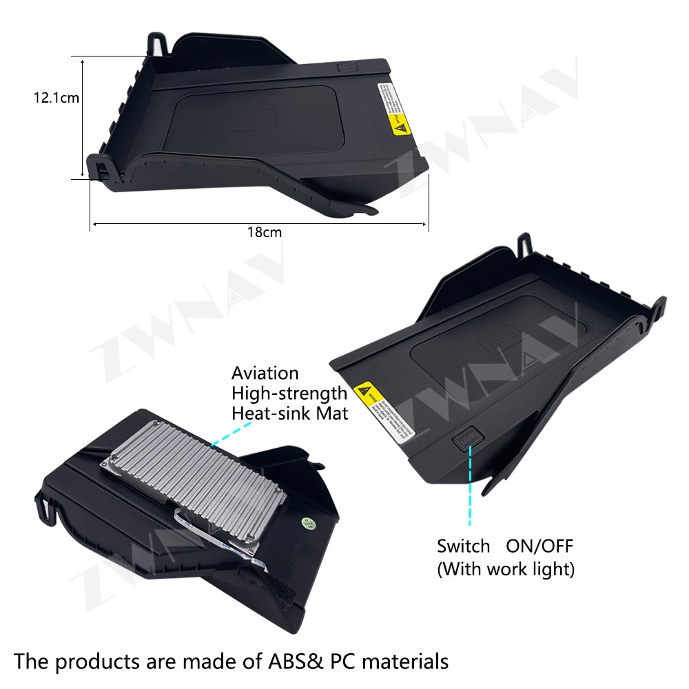 For Tesla Model 3/Y Models Embedded Inserted Center Console Charging Pad Car Upgrade Module wireless charger