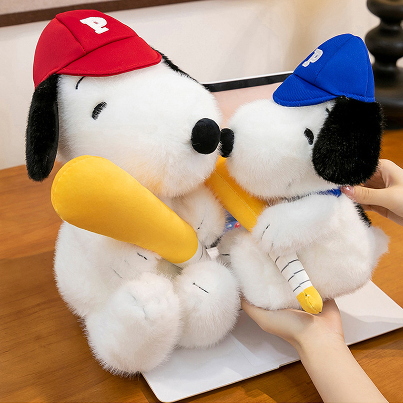 35-80cm Baseball Snoopy Plush Toys Large Cartoon Plushie Anime Birthday Pillow Sofa Back Dog Doll Stuffed Gift for Children Xmas