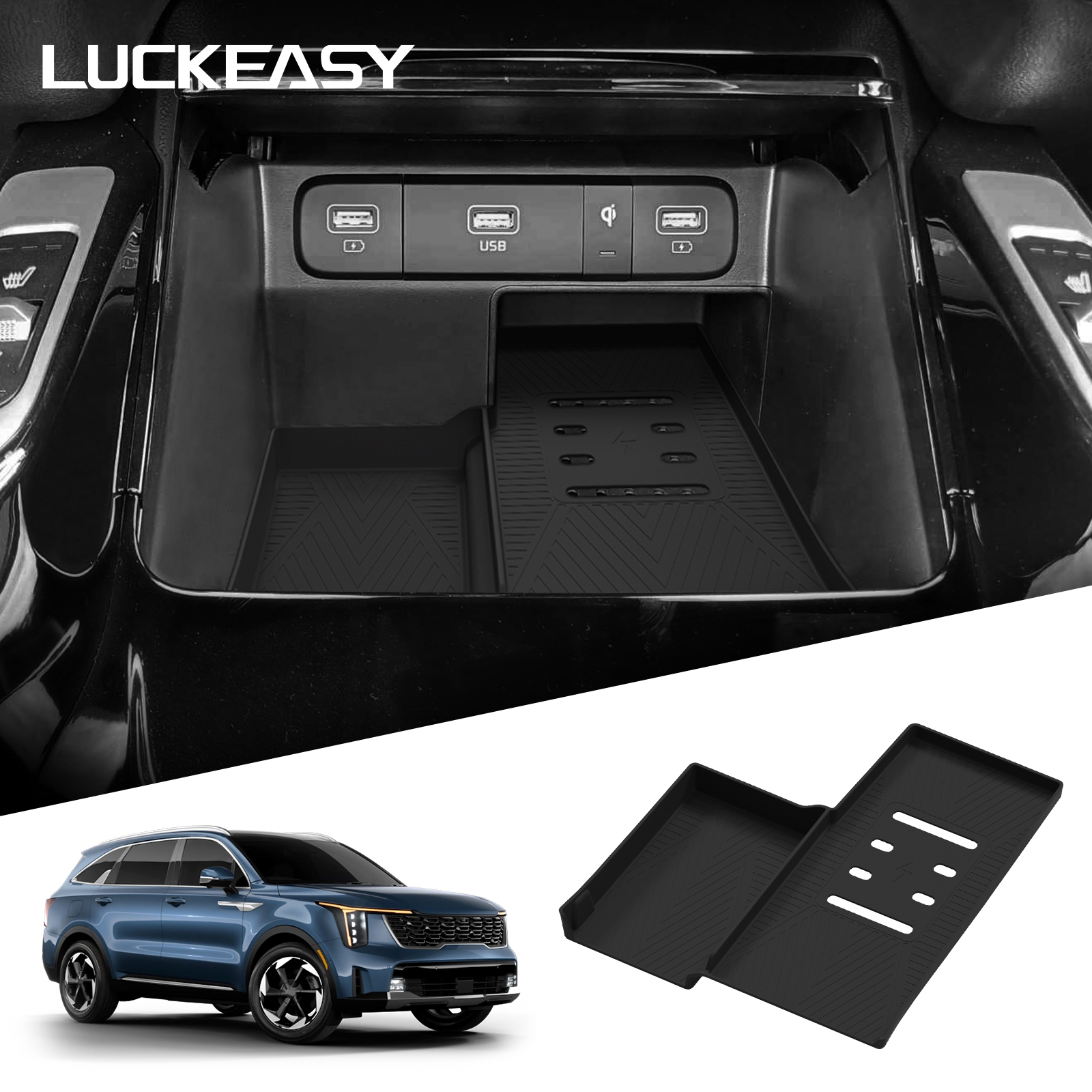 for Kia Sorento 2021-2025 (North American Version) Wireless Charging Pad Accessories Car Phone Non-slip Pad Protective Mat