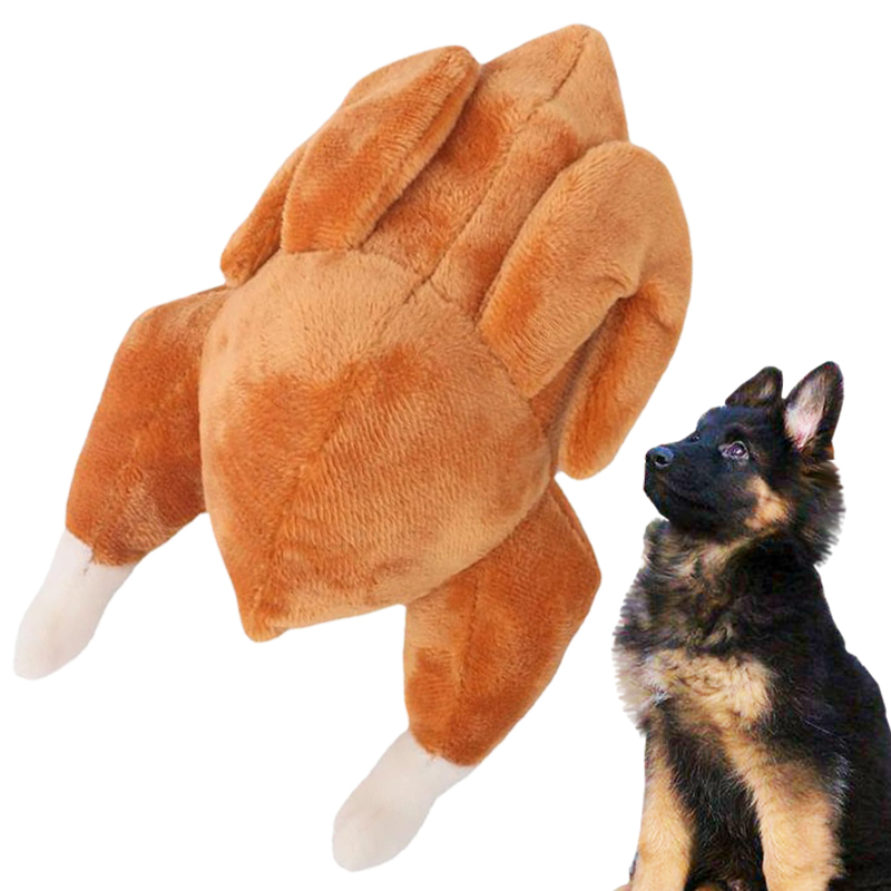 New Thanksgiving Turkey Plush Interactive Dog Toy Stuffed Vocal Cute Soft Safe Durable Halloween Day Dogs Toys Pet Supplies