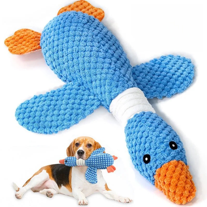 New pineapple velvet goose dog toy cat toy pet double color goose tough bite chew plush sound toy  pet supplies