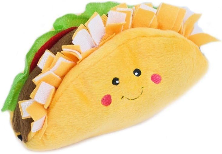 Funny Taco Dog Squeaky Toy, Soft Plush for Small & Medium Dogs, Cute Stuffed Puppy Gift