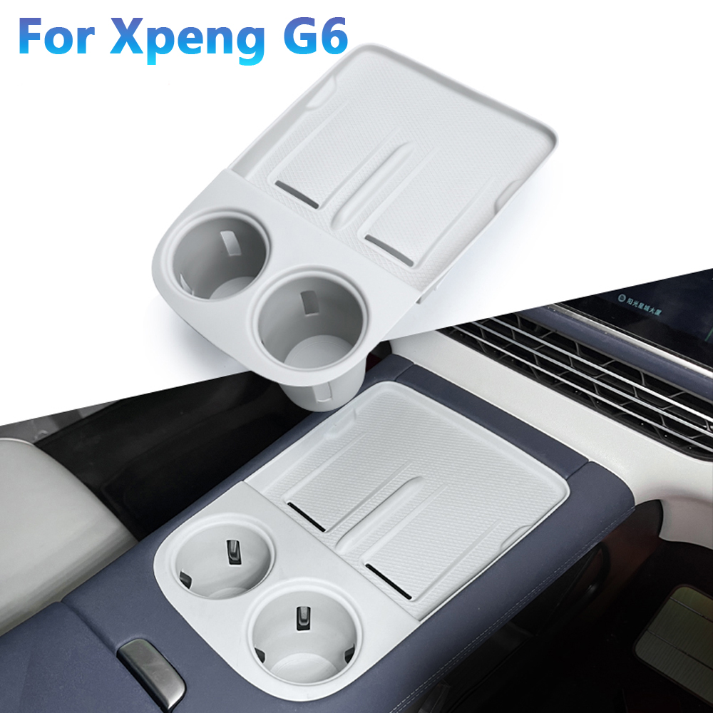 TPE Removable Center Console Cup For Xpeng G6 2023 2024 Holder Anti-Slip Waterproof Wireless Charging Silicone Pad Accessories