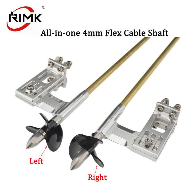 4mm All-in-one Flex Cable Shaft Left/Right Drive Dog Prop Nut Plastic Gasket Brass Tube And Bracket Stinger Drive for RC Boat